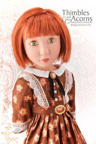 Thimbles and Acorns A Girl For All Time 1860 Civil War Era Day Dress Pattern for AGAT Dolls Pixie Faire