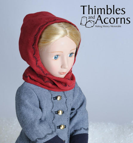 Thimbles and Acorns A Girl For All Time The Long Winter Coat and Hood Pattern for AGAT Dolls Pixie Faire