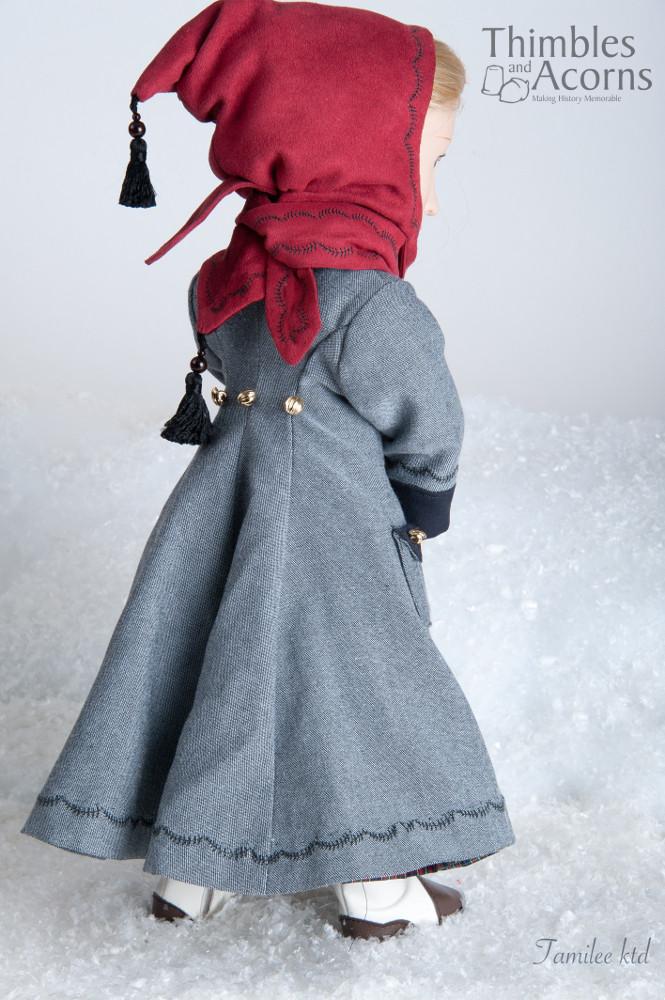 Thimbles and Acorns A Girl For All Time The Long Winter Coat and Hood Pattern for AGAT Dolls Pixie Faire