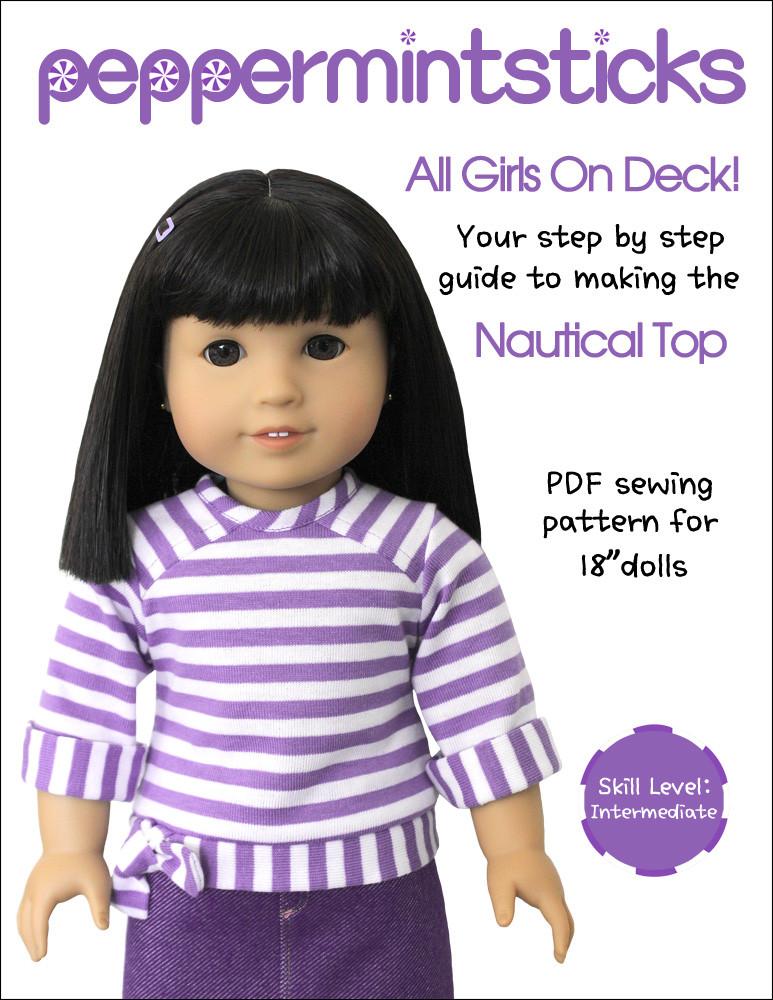 Peppermintsticks 18 Inch Modern All Girls On Deck 18" Doll Clothes Pixie Faire