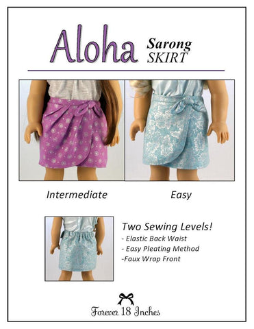 Forever 18 Inches 18 Inch Modern Aloha Sarong Skirt 18" Doll Clothes Pixie Faire