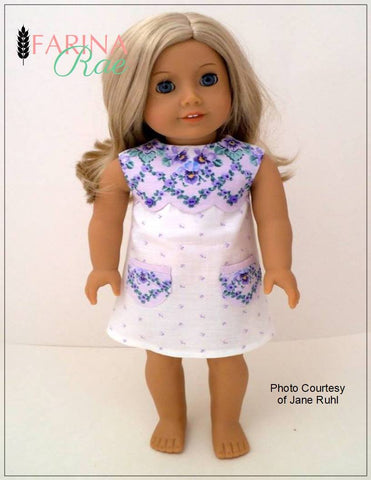 Farina Rae 18 Inch Modern Alyvia Dress 18" Doll Clothes Pattern Pixie Faire