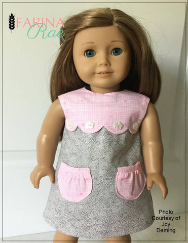 Farina Rae 18 Inch Modern Alyvia Dress 18" Doll Clothes Pattern Pixie Faire