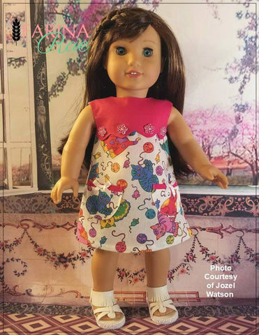 Farina Rae 18 Inch Modern Alyvia Dress 18" Doll Clothes Pattern Pixie Faire