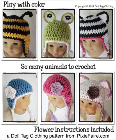 Doll Tag Clothing Crochet Animal Beanies Crochet Pattern Pixie Faire
