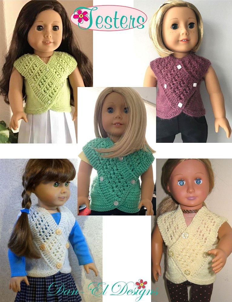 Dan-El Designs Knitting Ann 18" Doll Knitting Pattern Pixie Faire