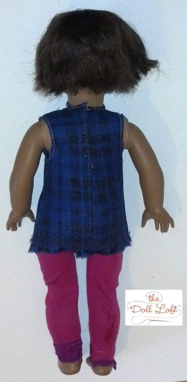The Doll Loft 18 Inch Modern Applique Jumper and Leggings 18" Doll Clothes Pattern Pixie Faire