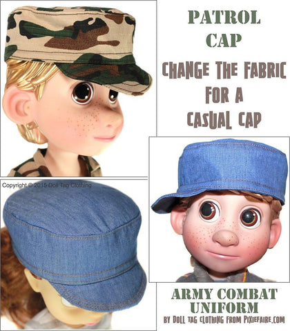 Doll Tag Clothing Disney Doll Army Combat Uniform Pattern for Disney Animator Dolls Pixie Faire