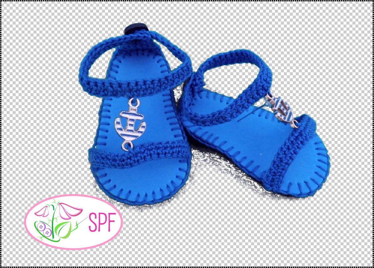Sweet Pea Fashions Crochet Aurelia Crocheted Sandal 18" Doll Crochet Pattern Pixie Faire