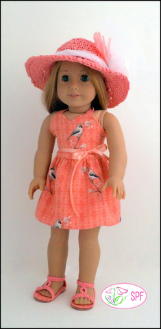 Sweet Pea Fashions Crochet Aurelia Crocheted Sandal 18" Doll Crochet Pattern Pixie Faire