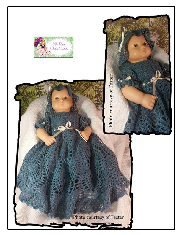 Mon Petite Cherie Couture Bitty Baby/Twin Baby's First Dress Crochet Pattern Pixie Faire