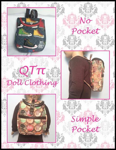 QTπ Doll Clothing 18 Inch Modern Old School Backpack 18" Doll Accessories Pixie Faire