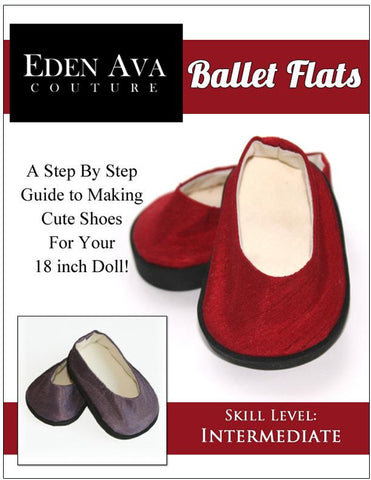 Eden Ava Shoes Ballet Flats 18" Doll Shoes Pixie Faire