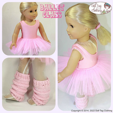 Doll Tag Clothing 18 Inch Modern Ballet Class 18" Doll Clothes Pattern Pixie Faire