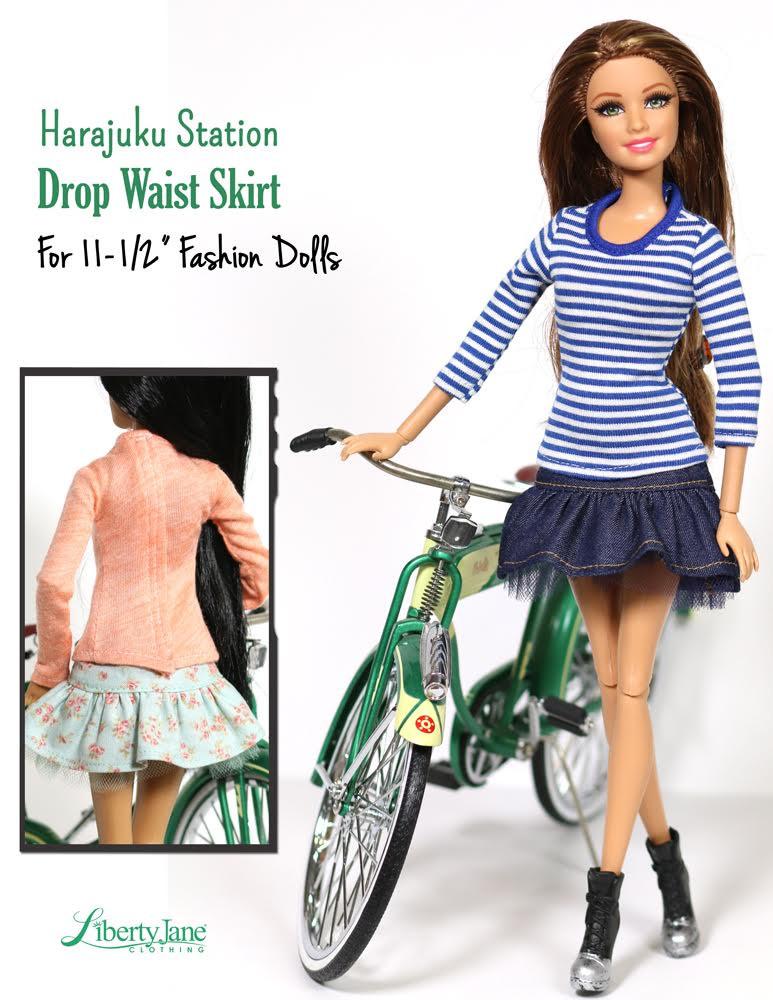 Liberty Jane Barbie Harajuku Station Skirt for 11 1/2" Fashion Dolls Pixie Faire