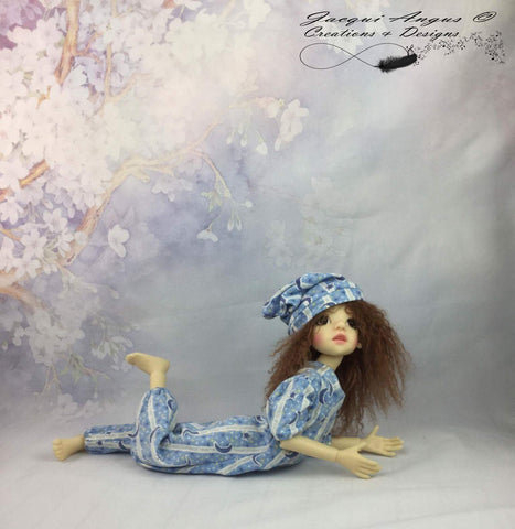 Jacqui Angus Creations & Designs BJD Lazy Day Romper Pattern for MSD Ball Jointed Dolls Pixie Faire