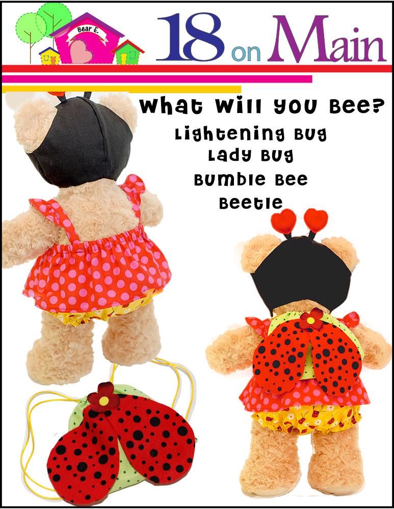 18 On Main Build-A-Bear Bear E. Lovebug Pattern for Build-A-Bear Dolls Pixie Faire
