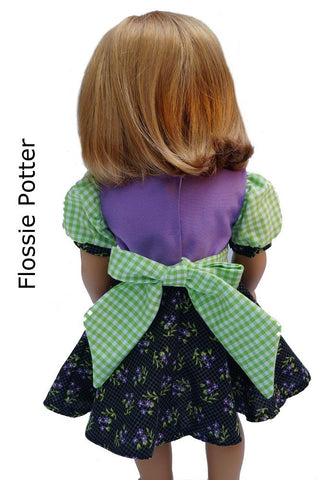 Flossie Potter 18 Inch Historical Becka's Dress 18" Doll Clothes Pattern Pixie Faire