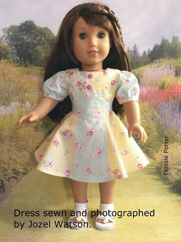 Flossie Potter 18 Inch Historical Becka's Dress 18" Doll Clothes Pattern Pixie Faire