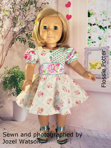 Flossie Potter 18 Inch Historical Becka's Dress 18" Doll Clothes Pattern Pixie Faire