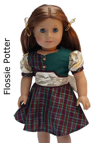 Flossie Potter 18 Inch Historical Becka's Dress 18" Doll Clothes Pattern Pixie Faire