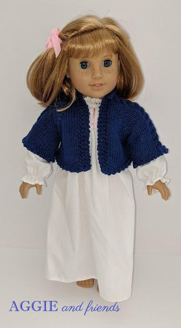 Aggie and friends Knitting Dublin Spring Cardigan 18" Doll Clothes Knitting Pattern Pixie Faire