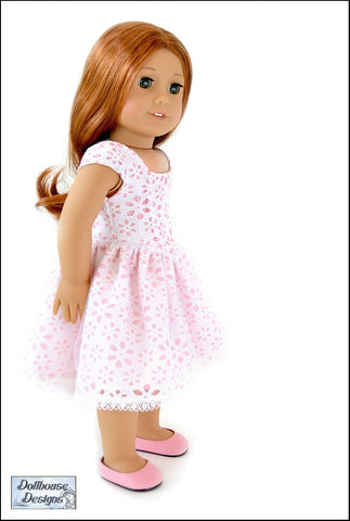 Dollhouse Designs 18 Inch Modern Bella Rose Ball Gown & Party Dress 18" Doll Clothes Pattern Pixie Faire