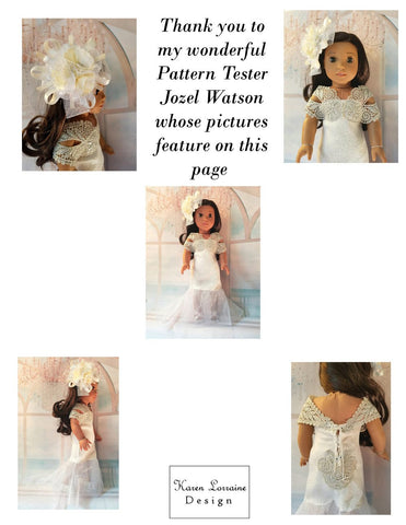 Karen Lorraine Design BOGO 18 Inch Modern Iris 18" Doll Clothes Pattern Pixie Faire