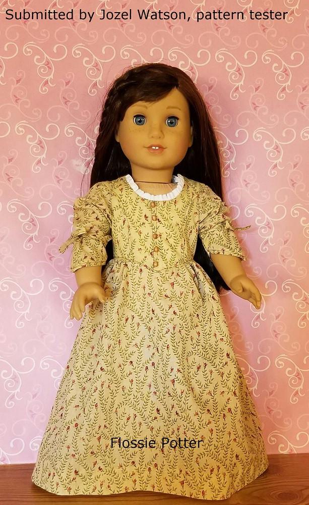Flossie Potter 18 Inch Historical Betsy Ross Shop Dress 18" Doll Clothes Pixie Faire