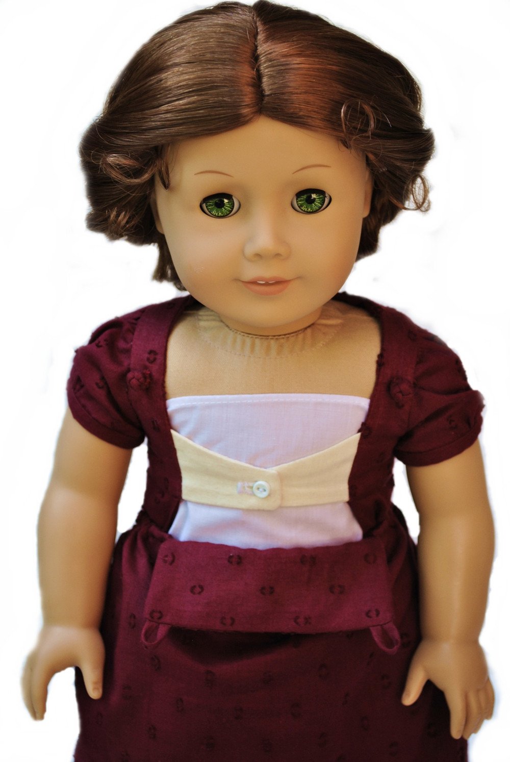 Thimbles and Acorns 18 Inch Historical Bib Front Regency Dress 18" Doll Clothes Pattern Pixie Faire