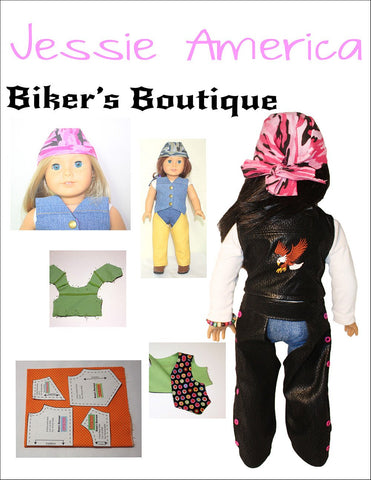 Jessie America 18 Inch Modern Biker's Boutique 18" Doll Clothes Pixie Faire