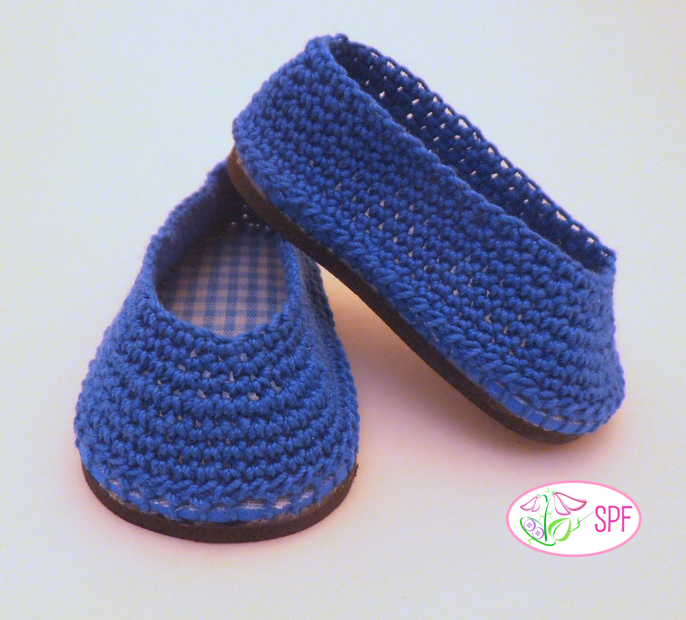 Sweet Pea Fashions Crochet Paloma Crocheted Ballet Flats 18" Doll Crochet Pattern Pixie Faire