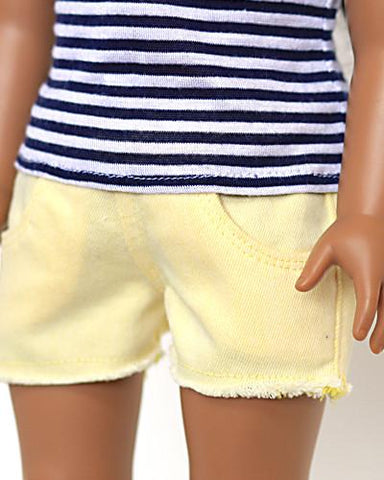 Liberty Jane 18 Inch Modern Cut Off Shorts 18" Doll Clothes Pattern Pixie Faire