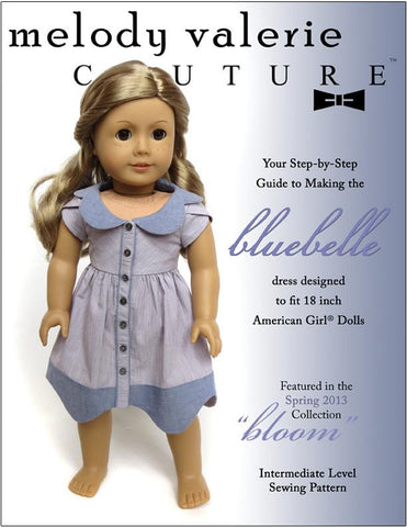 Melody Valerie Couture 18 Inch Modern Bluebelle Dress 18" Doll Clothes Pixie Faire