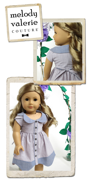 Melody Valerie Couture 18 Inch Modern Bluebelle Dress 18" Doll Clothes Pixie Faire