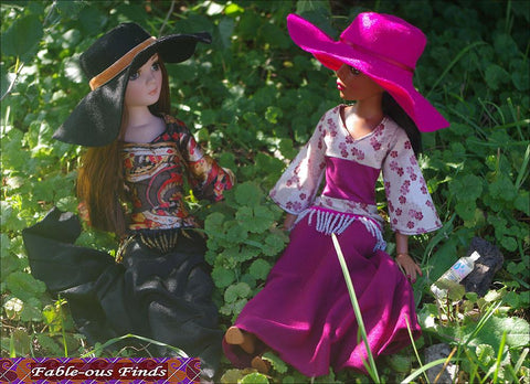 Fable-ous Finds Ellowyne Bohemian Beauty Maxi Dress and Floppy Hat Pattern for Ellowyne Dolls Pixie Faire
