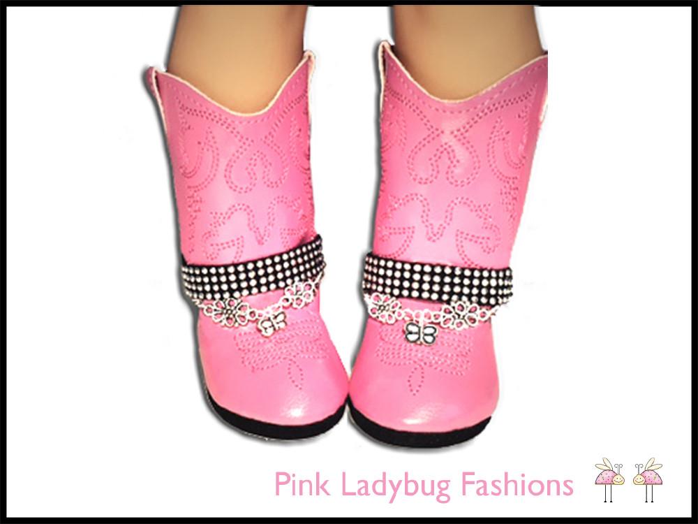 Pink Ladybug 18 Inch Modern Belts for Your Boots 18" Doll Accessories Pixie Faire