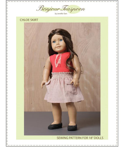 Bonjour Teaspoon 18 Inch Modern Chloe Skirt 18" Doll Clothes Pattern Pixie Faire