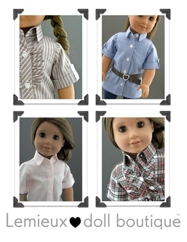 Lemieux Doll Boutique 18 Inch Modern Button Down Tunic 18" Doll Clothes Pixie Faire