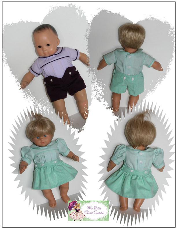 Mon Petite Cherie Couture Bitty Baby/Twin Button Up Beauties 15" Baby Doll Clothes Pixie Faire