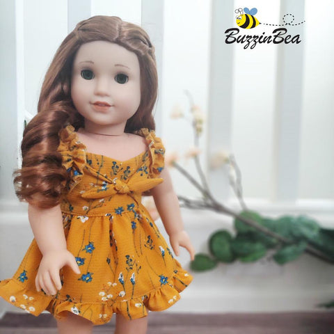 BuzzinBea 18 Inch Modern Marguerite Dress 18" Doll Clothes Pattern Pixie Faire