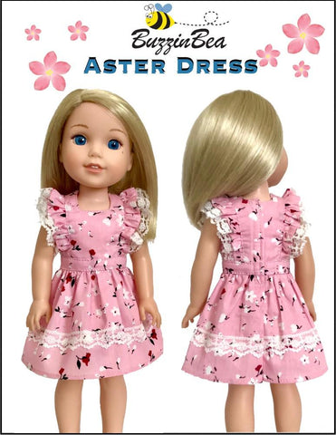BuzzinBea WellieWishers Aster Dress 14.5" Doll Clothes Pattern Pixie Faire