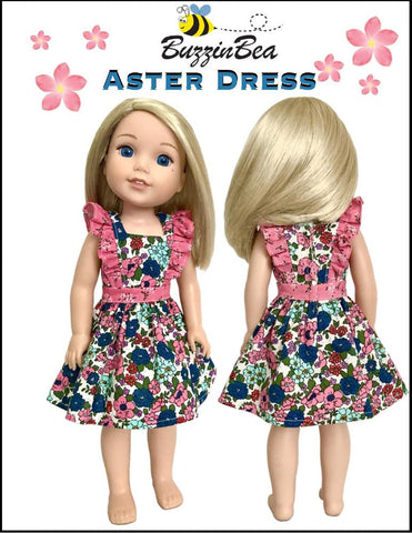 BuzzinBea WellieWishers Aster Dress 14.5" Doll Clothes Pattern Pixie Faire