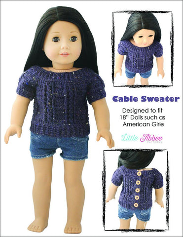 Little Abbee Crochet Cable Sweater Crochet Pattern Pixie Faire