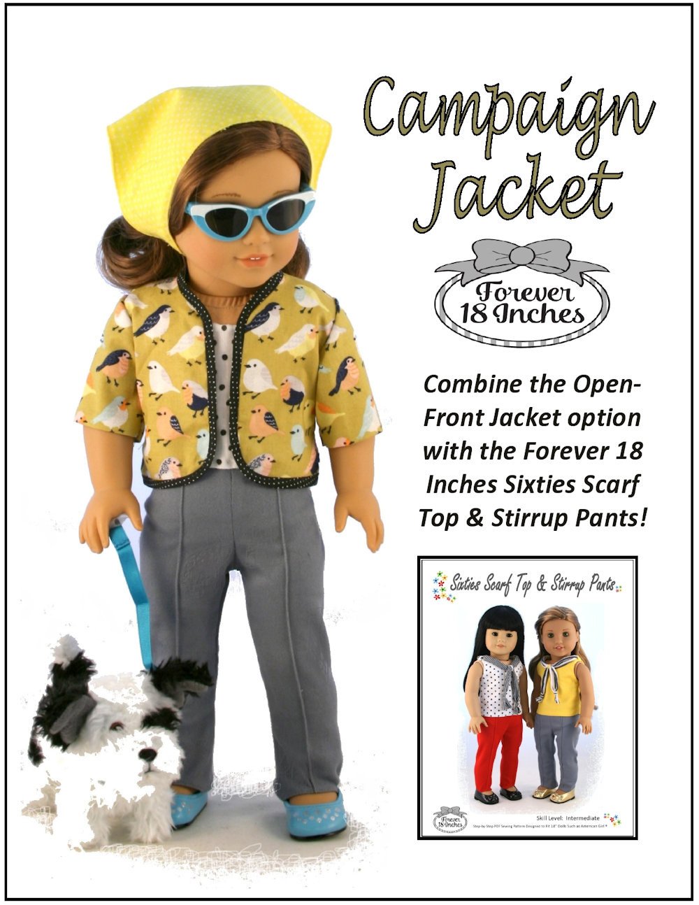 Forever 18 Inches 18 Inch Historical Campaign Jacket 18" Doll Clothes Pixie Faire
