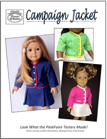 Forever 18 Inches 18 Inch Historical Campaign Jacket 18" Doll Clothes Pixie Faire