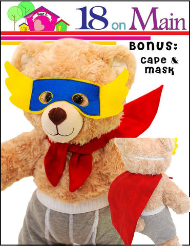 18 On Main Build-A-Bear Captain Underwear Pattern for Build-A-Bear Dolls Pixie Faire