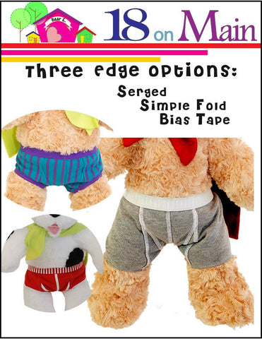 18 On Main Build-A-Bear Captain Underwear Pattern for Build-A-Bear Dolls Pixie Faire