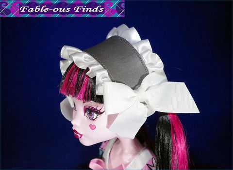 Fable-ous Finds Monster High Carroll's Muse Dress, Apron, and Bonnet Pattern for 17" Monster High Dolls Pixie Faire