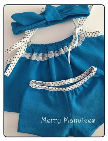 Merry Manatees 18 Inch Modern Catching Z's 18" Doll Clothes Pattern Pixie Faire